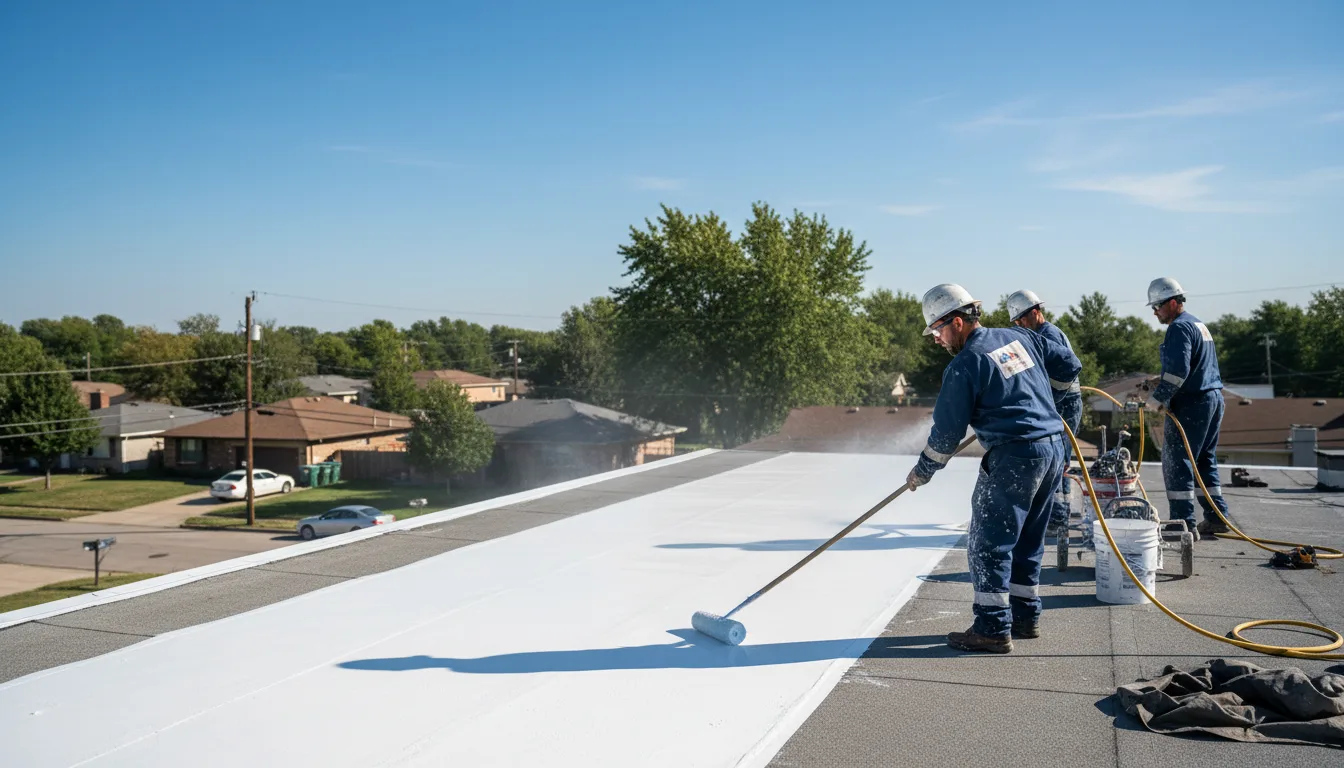 Commercial roof coating in Elberfeld, IN near me